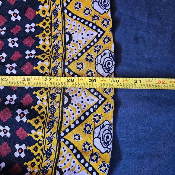 Free People Charlotte Sleeveless Top Size L Mixed Print Tunic Boho Festival - Picture 10 of 10